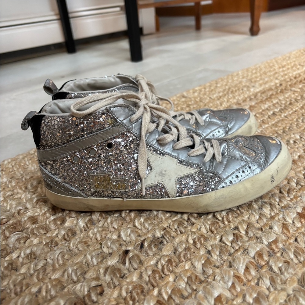 Golden Goose Women’s Mid Star Glitter Sneaker